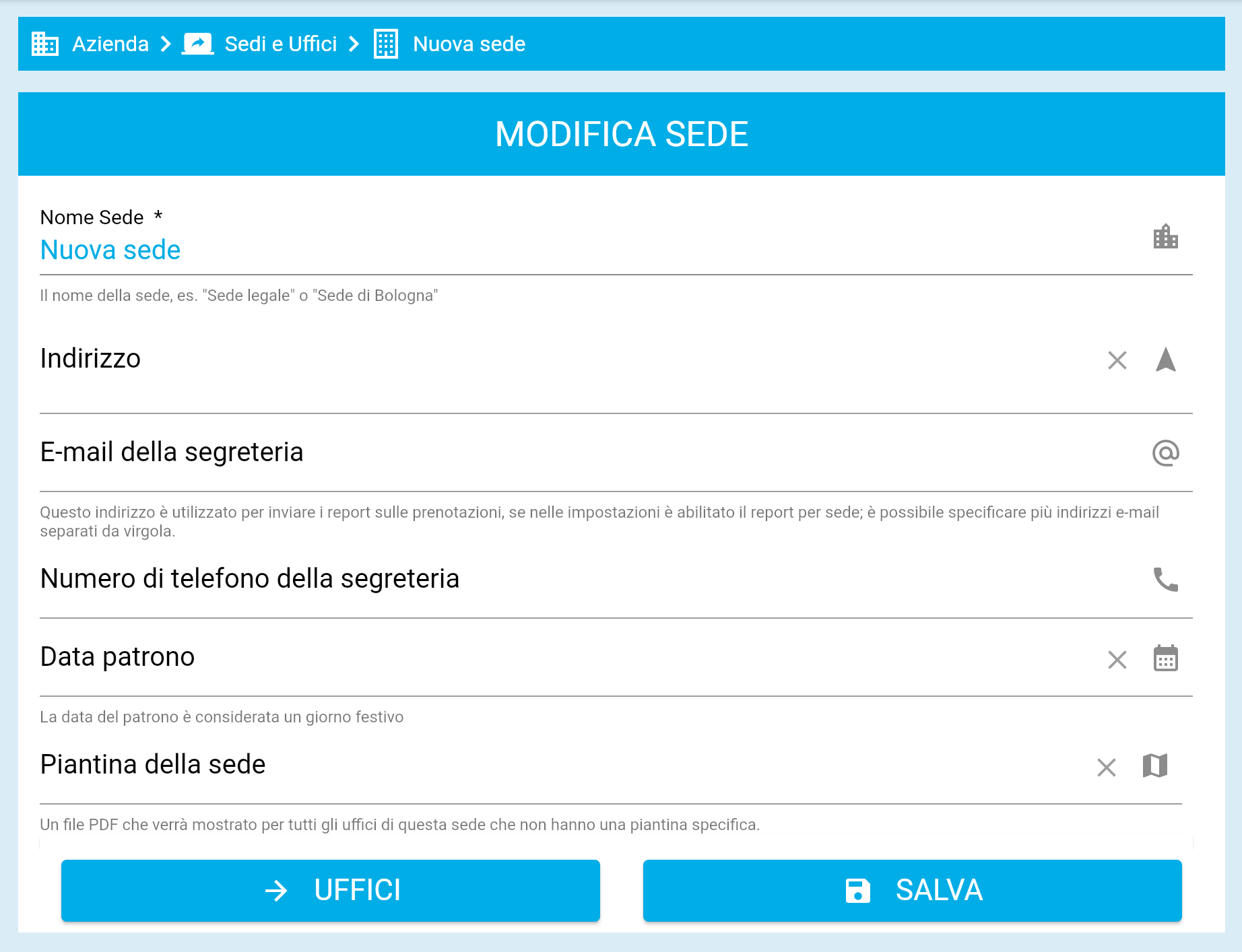 Uffici associati alla sede in EasyHour