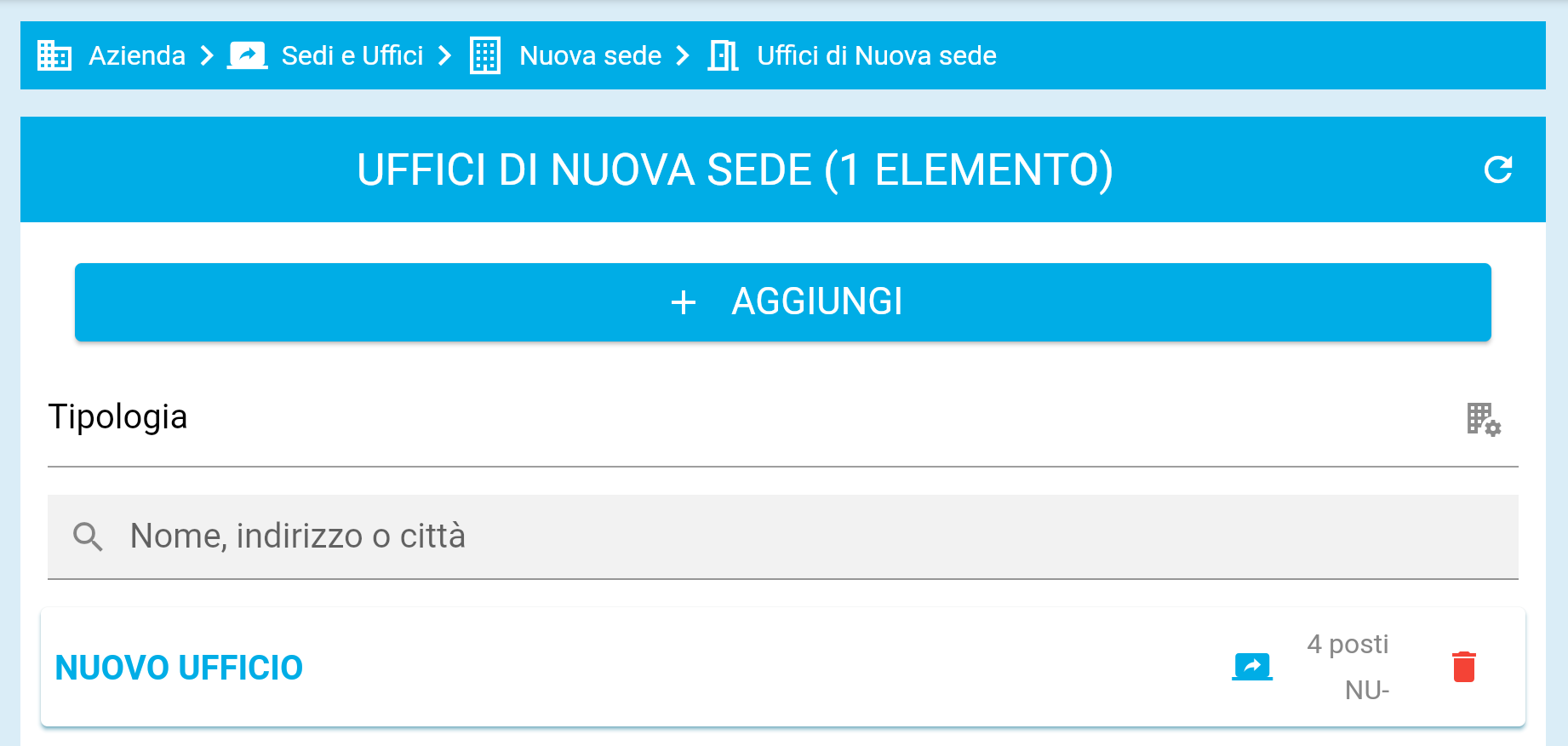 Modifica ufficio in EasyHour